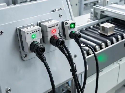 Sensors and transmitters on automation panel