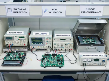 Electronics manufacturing test bench